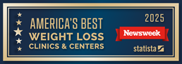 newsweek america's best weight loss clinics and centers 2025 badge with statista logo