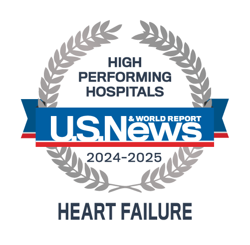 U.S. News & World Report High Performing Hospitals Heart Failure 2024 - 2025